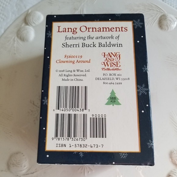 Lang and  Wise 1998 Ornaments Ceramic Sherri Buck Baldwin  Clowning Around - Picture 2 of 11